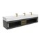 Castello Usa Nile 84-inch Black Vanity Set with White Top and Gold Handles CB-MC-84BLK-GLD-2053-WH - alternate 8
